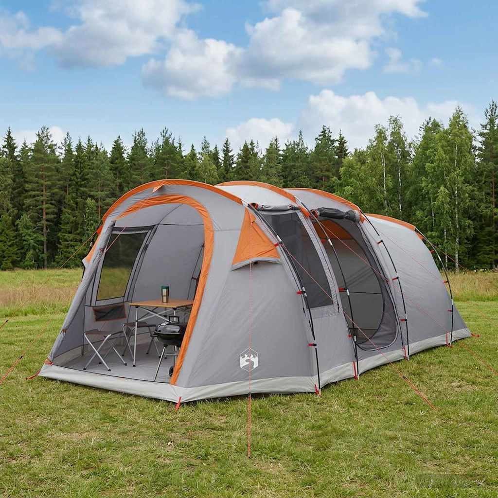 vidaXL Tunnelzelt Grau und Orange 505 x 330 x 204 cm