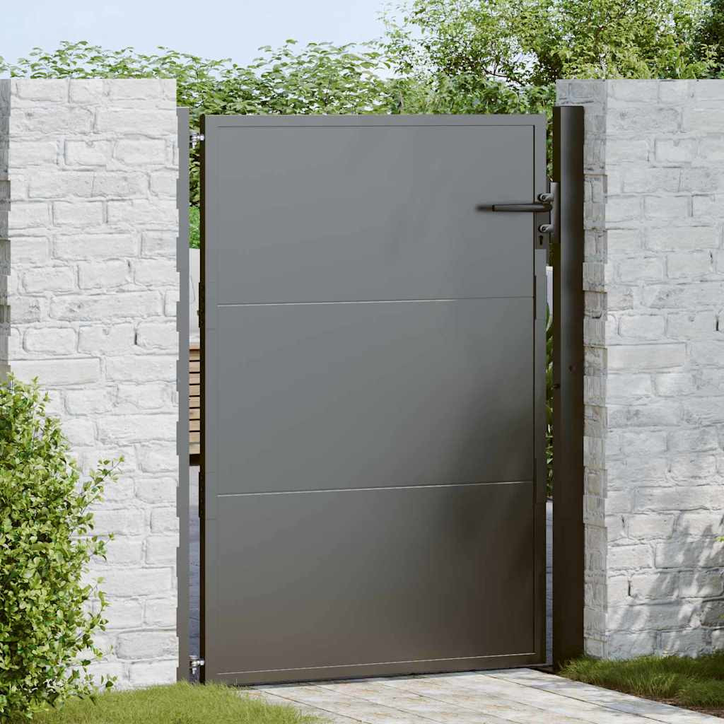 vidaXL Gartentor Schwarz 110 x 155 cm Pulverbeschichteter Stahl