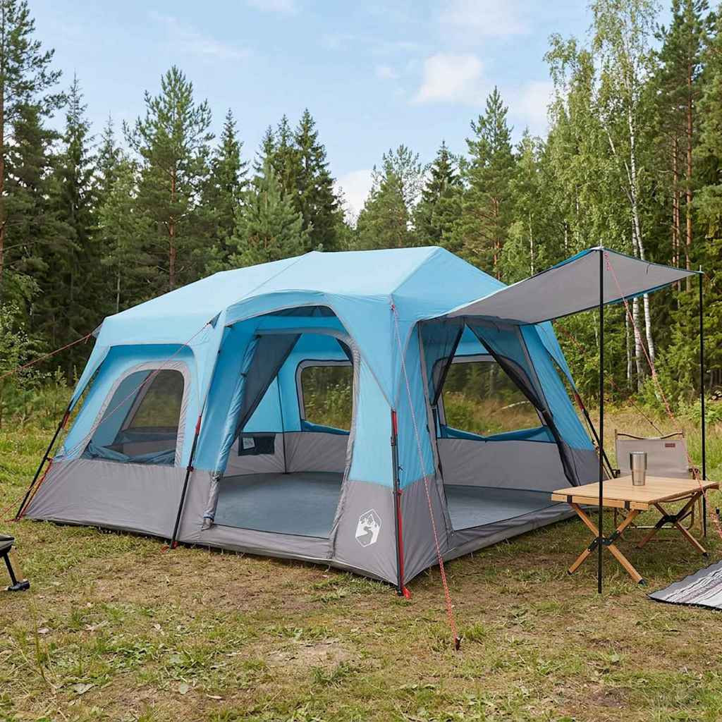 vidaXL Sofort Zelt Blau 8-Personen 185T Polyester mit PU-Beschichtung