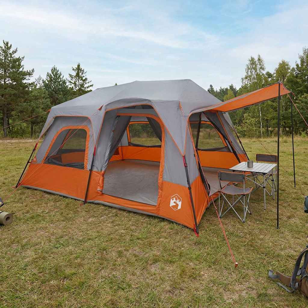 vidaXL Sofort Zelt Grau und Orange 8-Personen