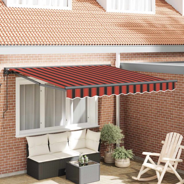 vidaXL Markisenrahmen Orange und Schwarz 300 x 250 cm