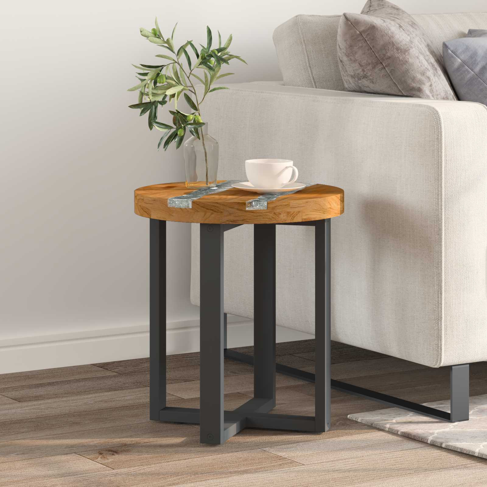 vidaXL Couchtisch Braun 40 x 40 x 45 cm Massives Teakholz
