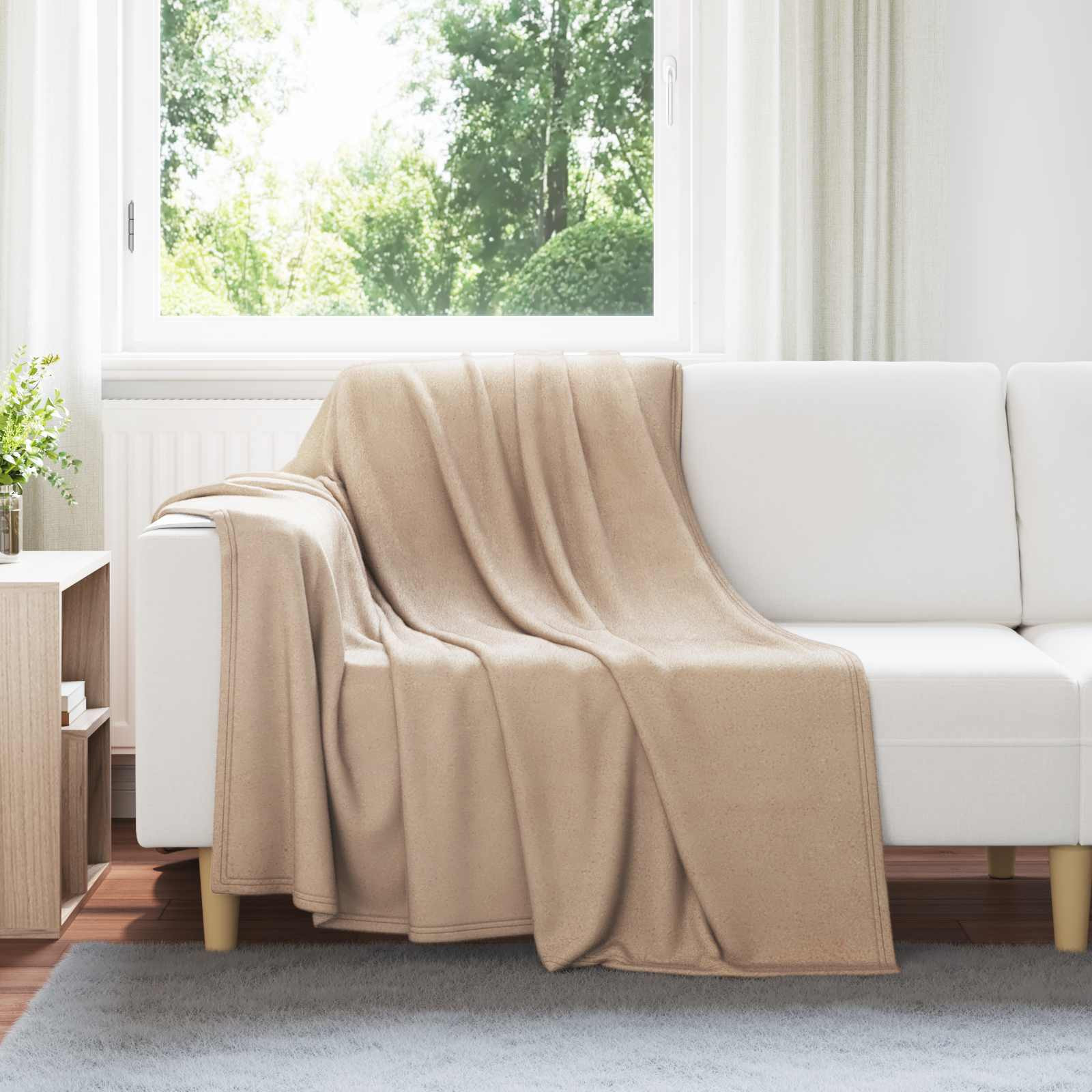 vidaXL Überwurfdecke Kamel 200 x 150 cm Fleece