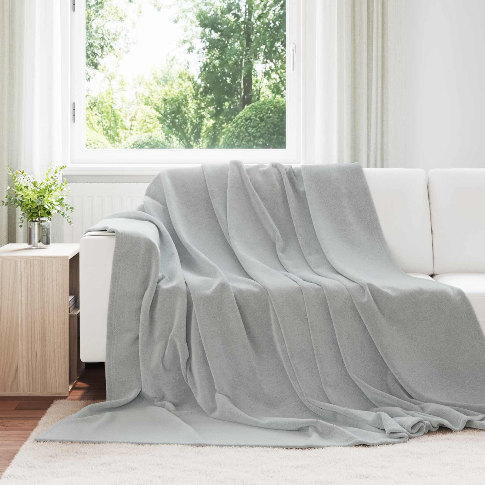 vidaXL Wohndecken 6 pcs Grau 240 x 270 cm Fleece