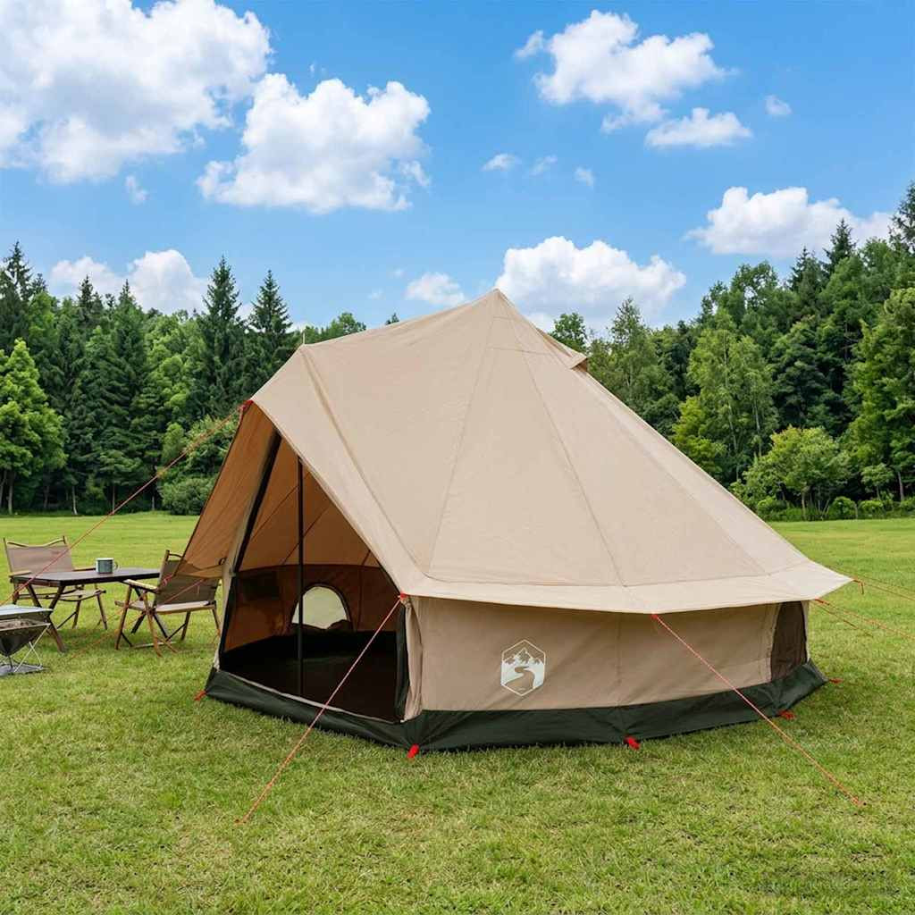 vidaXL Familienzelt Creme 8-Personen Polybaumwolle