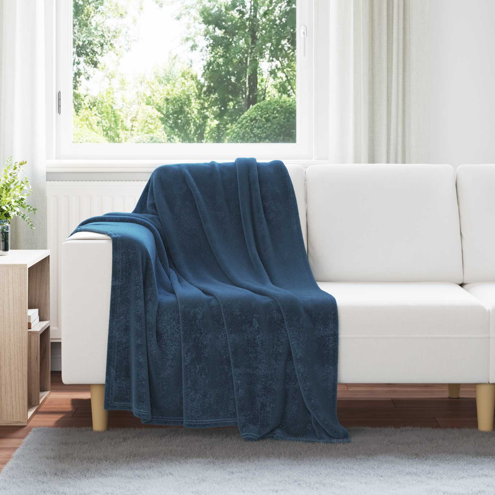 vidaXL Wohndecken 6 pcs Marineblau 130 x 150 cm Fleece