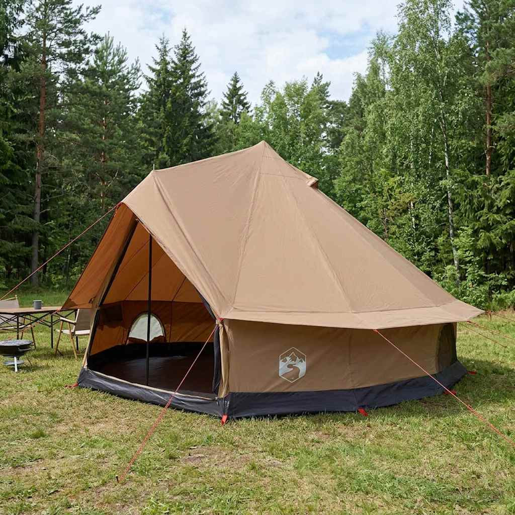 vidaXL Familienzelt Braun 8-Personen Polybaumwolle