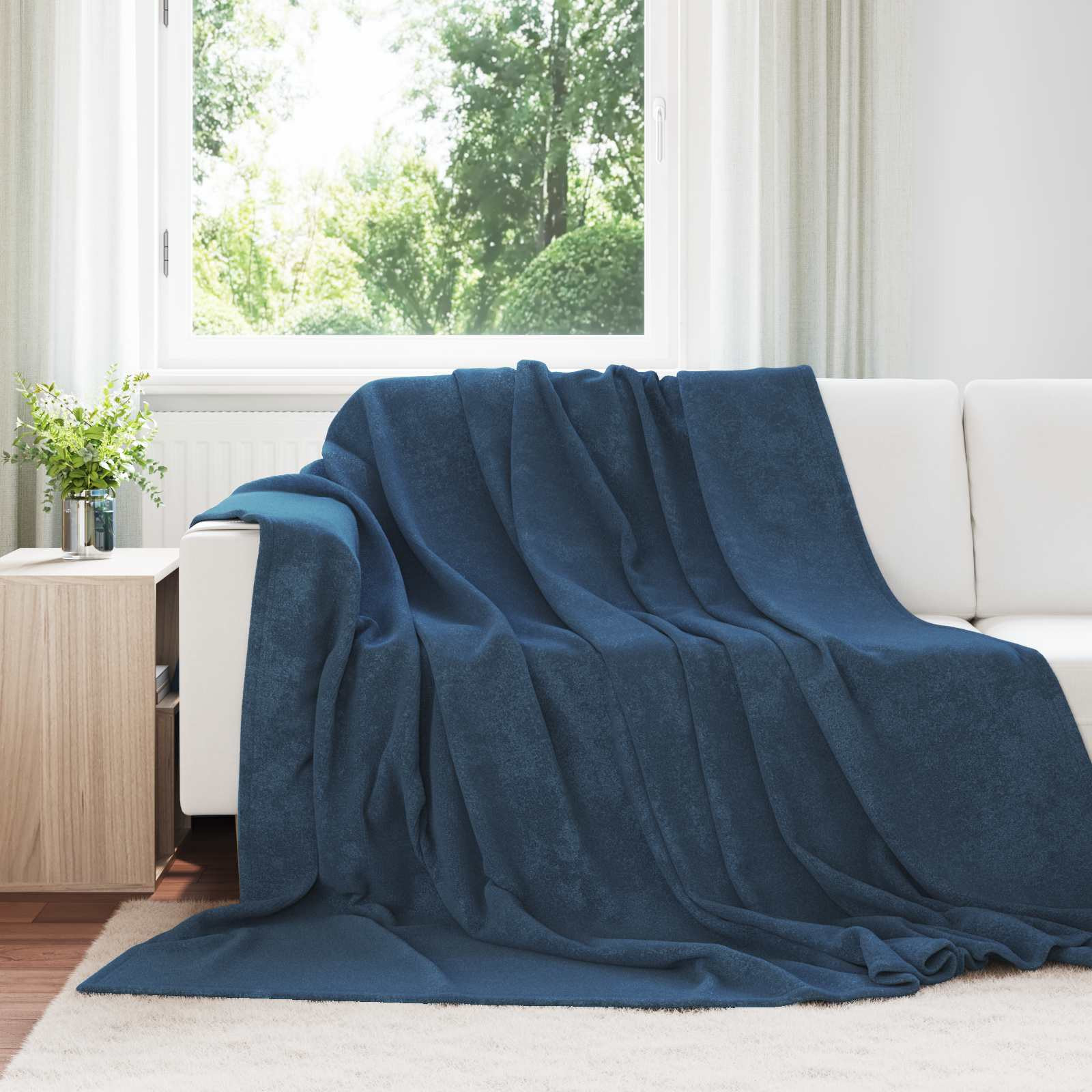 vidaXL Wohndecken 6 pcs Marineblau 220 x 240 cm Fleece