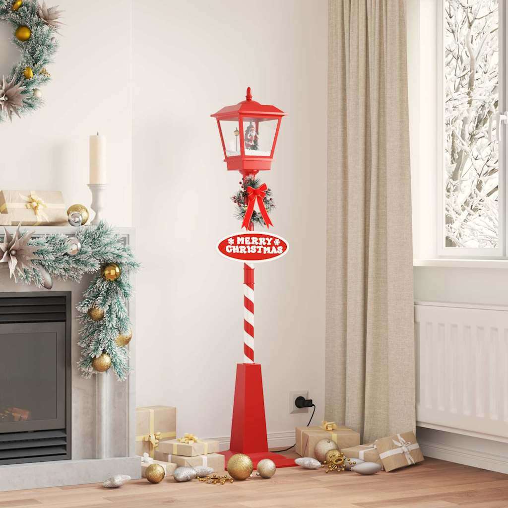 vidaXL Weihnachtsstraßenlampe mit Laterne Rot 40,5x40,5x180cm