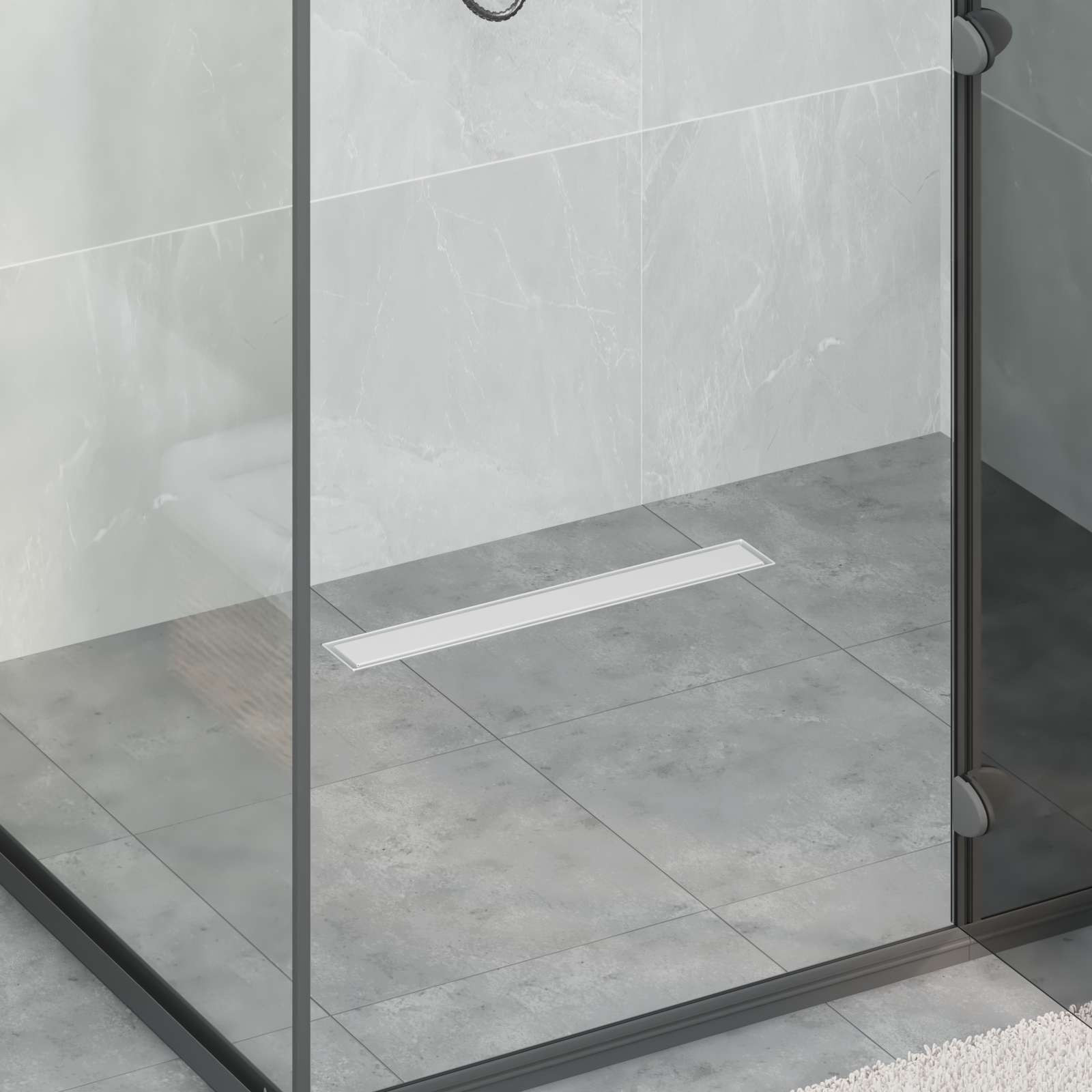 vidaXL 2 in 1 Duschabfluss Silber 60 cm Edelstahl 304