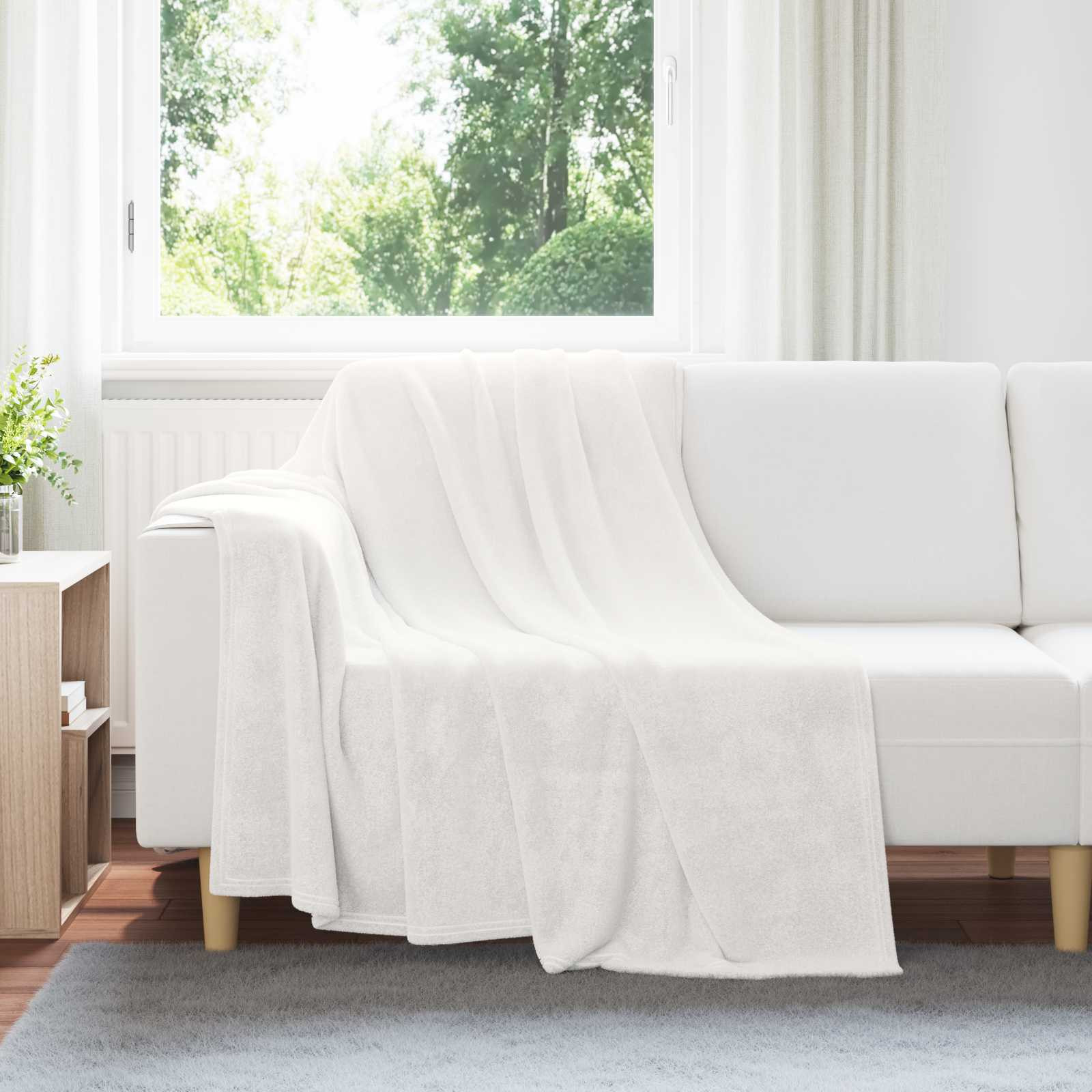 vidaXL Wohndecken 6 pcs Weiß 150 x 200 cm Fleece