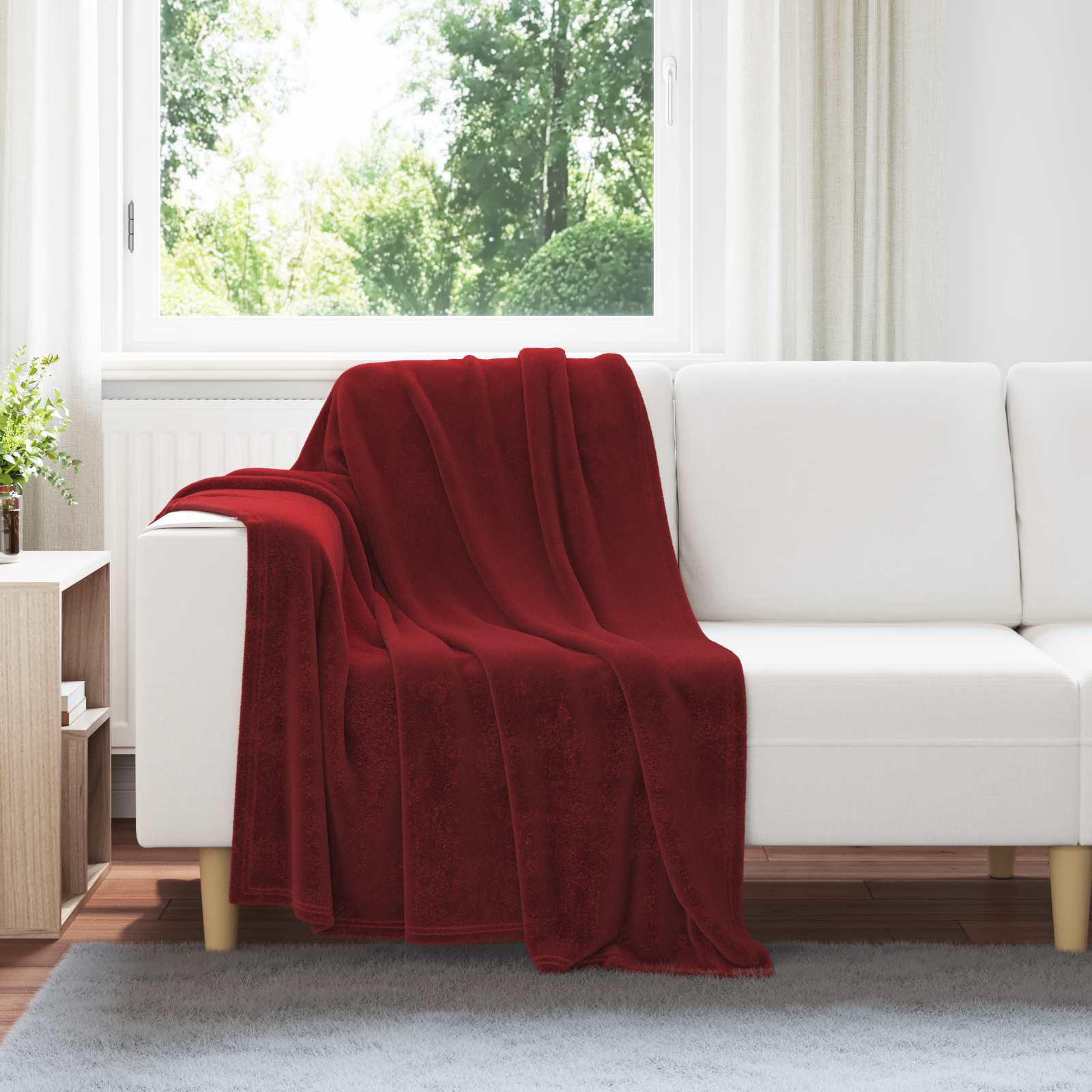 vidaXL Wohndecken 6 pcs Bordeauxrot 130 x 150 cm Fleece