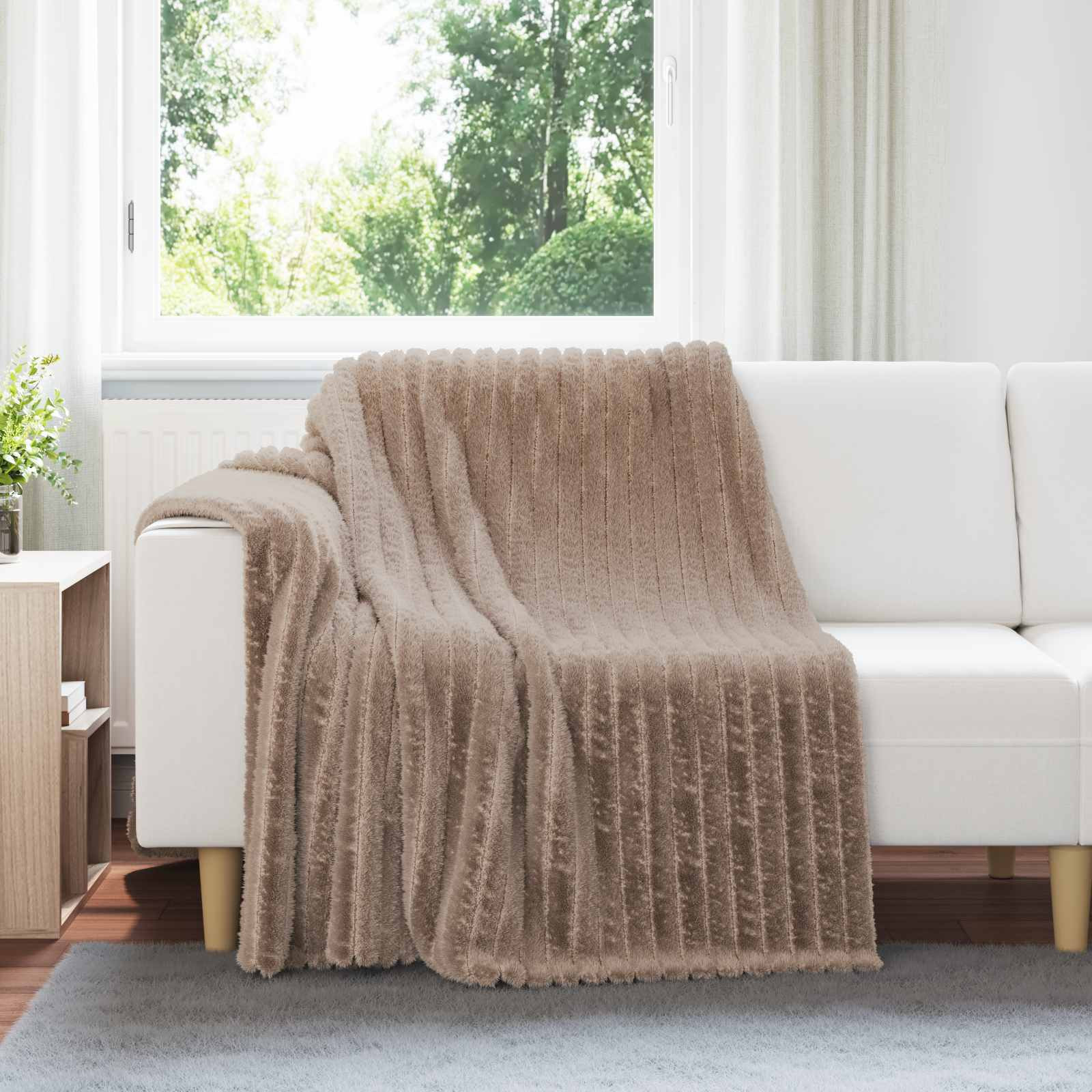 vidaXL Überwurfdecke Kamel 200 x 150 cm Fleece