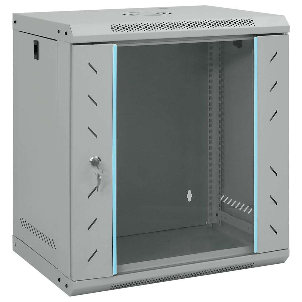 vidaXL Netzwerkschrank mit Speicher Grau 53 x 45 x 60 cm Stahl