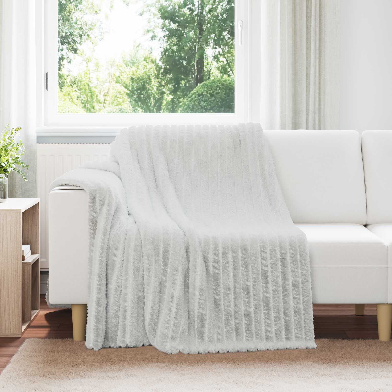 vidaXL Überwurfdecke Grau 200 x 150 cm Fleece