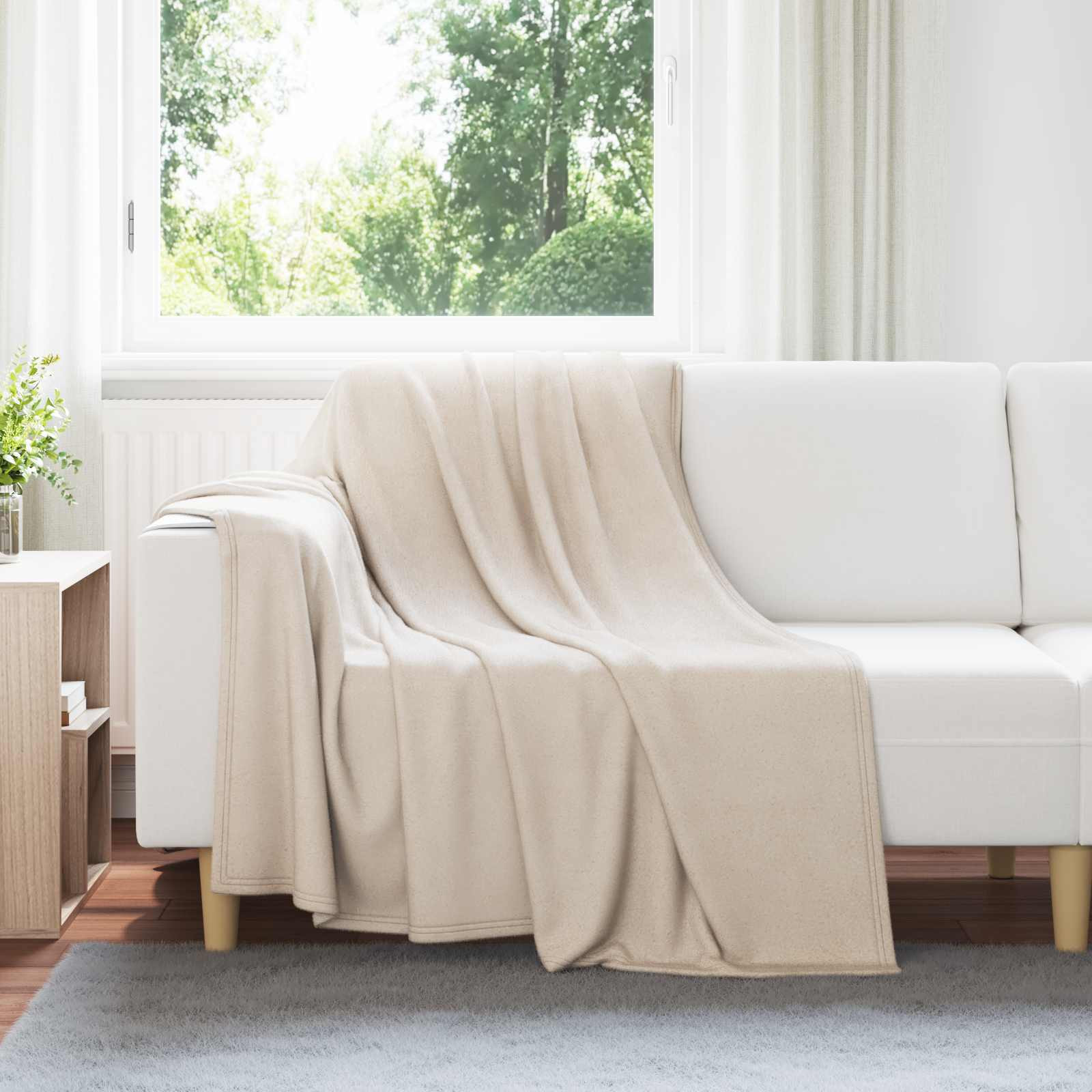 vidaXL Wohndecken 6 pcs Beige 200 x 150 cm Fleece
