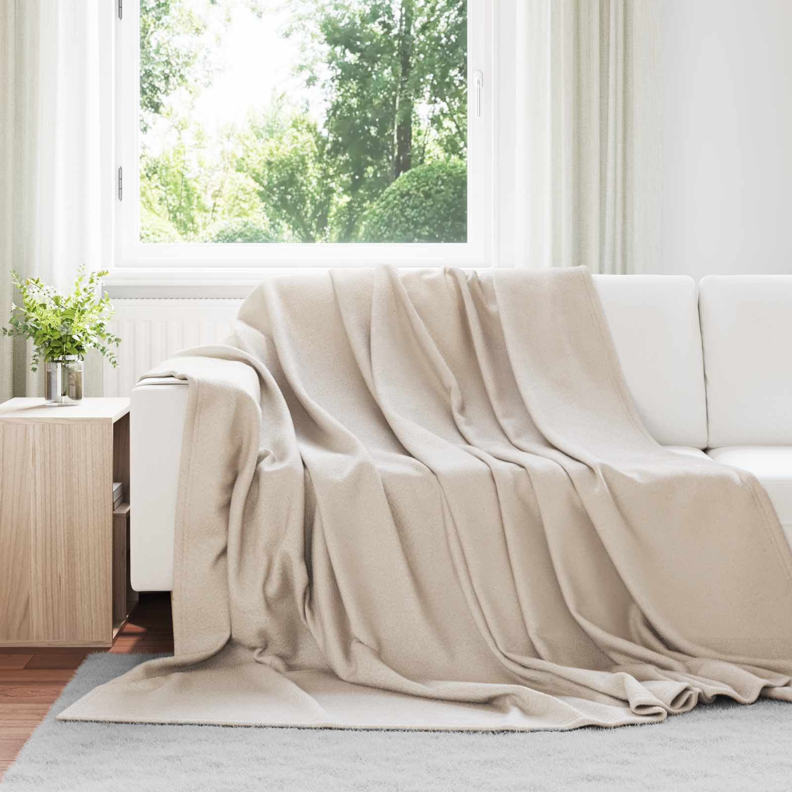 vidaXL Wohndecken 6 pcs Beige 240 x 220 cm Fleece
