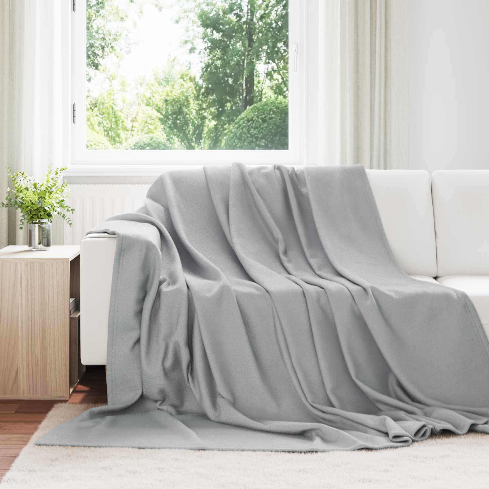 vidaXL Wohndecken 6 pcs Grau 240 x 220 cm Fleece