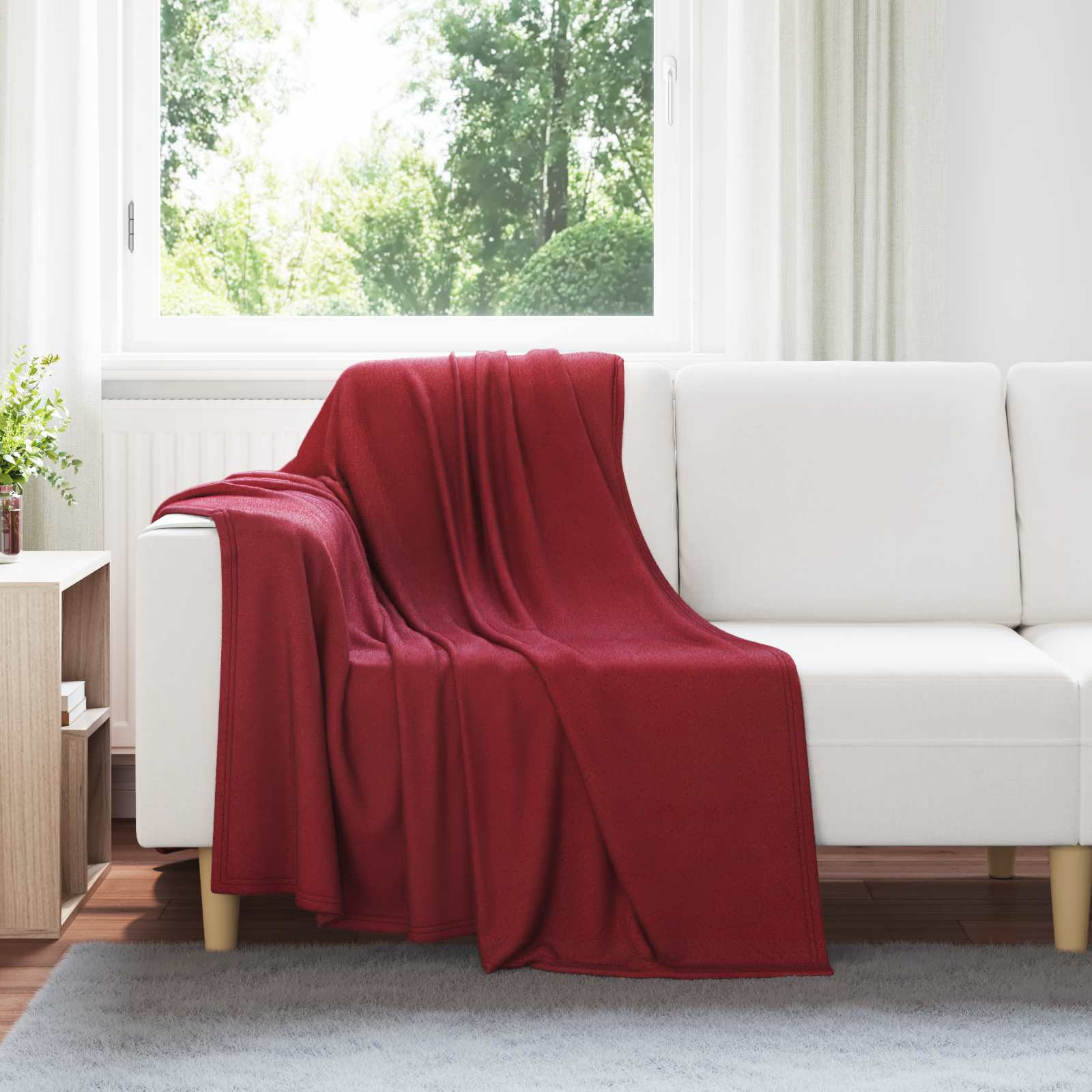 vidaXL Wohndecken 6 pcs Bordeauxrot 170 x 130 cm Fleece