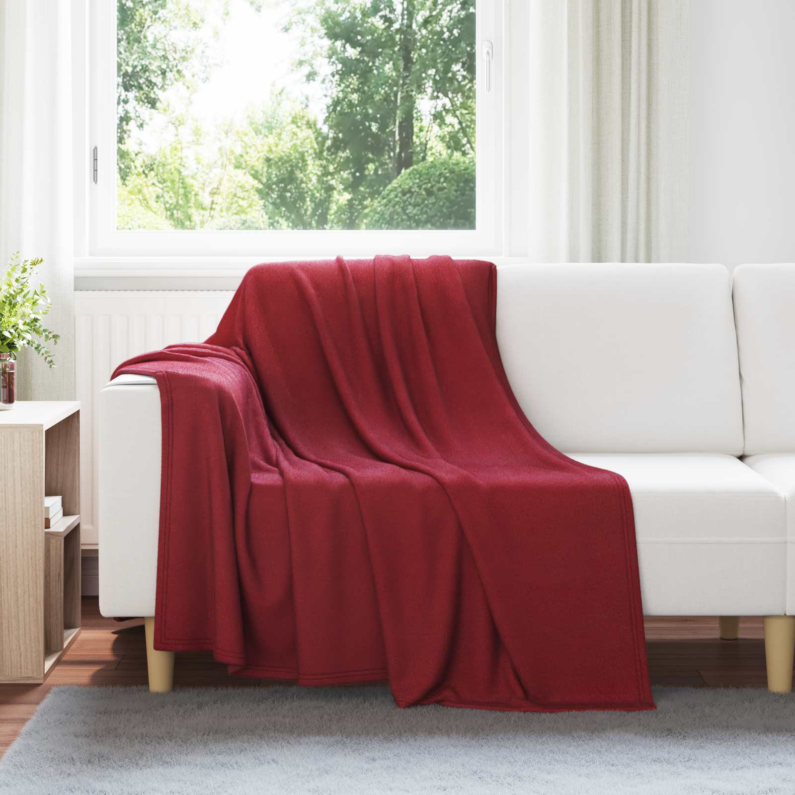 vidaXL Wohndecken 6 pcs Bordeauxrot 200 x 150 cm Fleece
