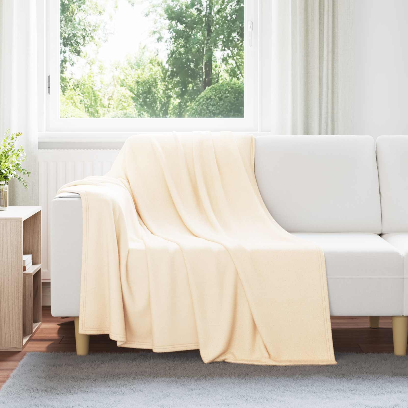 vidaXL Wohndecken 6 pcs Creme 200 x 150 cm Fleece