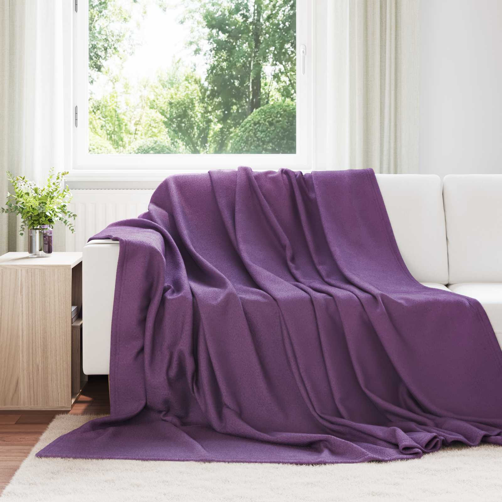 vidaXL Wohndecken 6 pcs Lila 240 x 220 cm Fleece