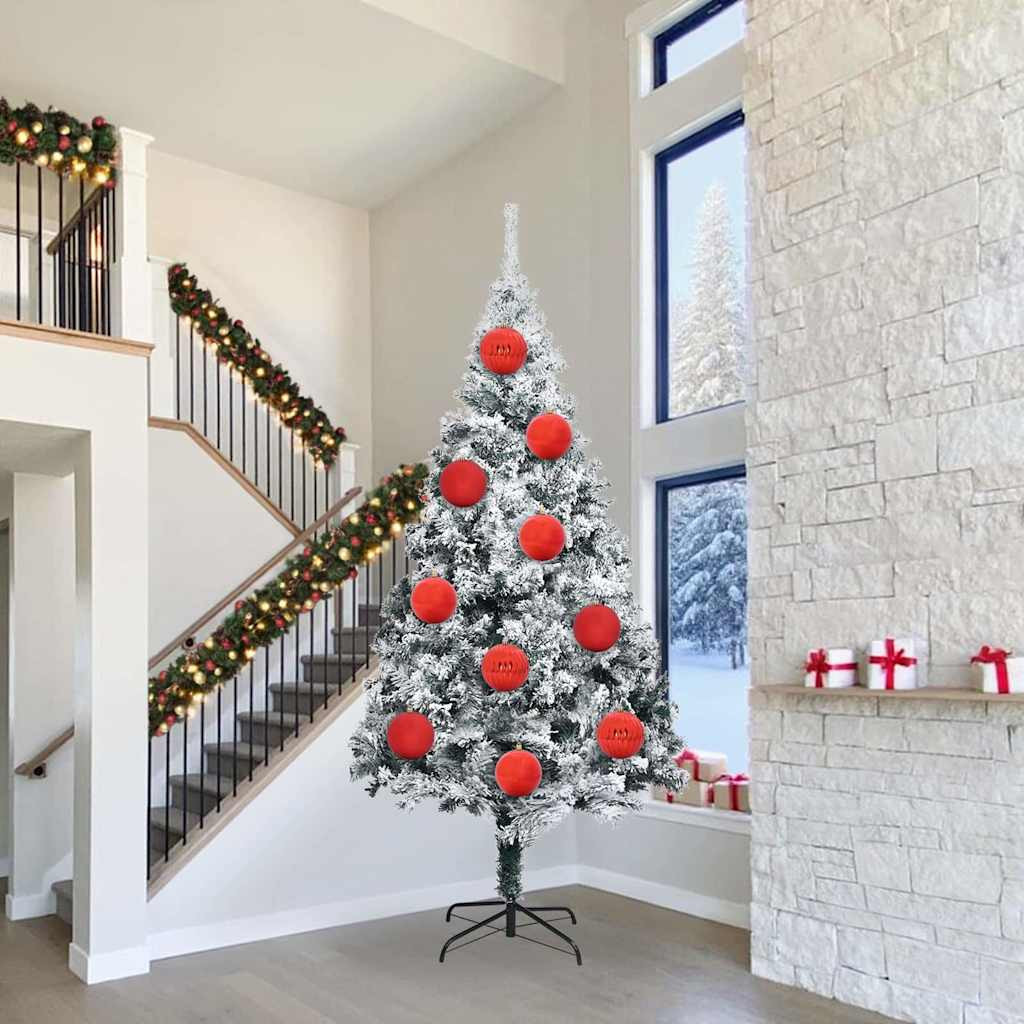 vidaXL Weihnachtsbaumkugel Set XXL 3 pcs Rot Ø 25 cm Kunststoff LEDs