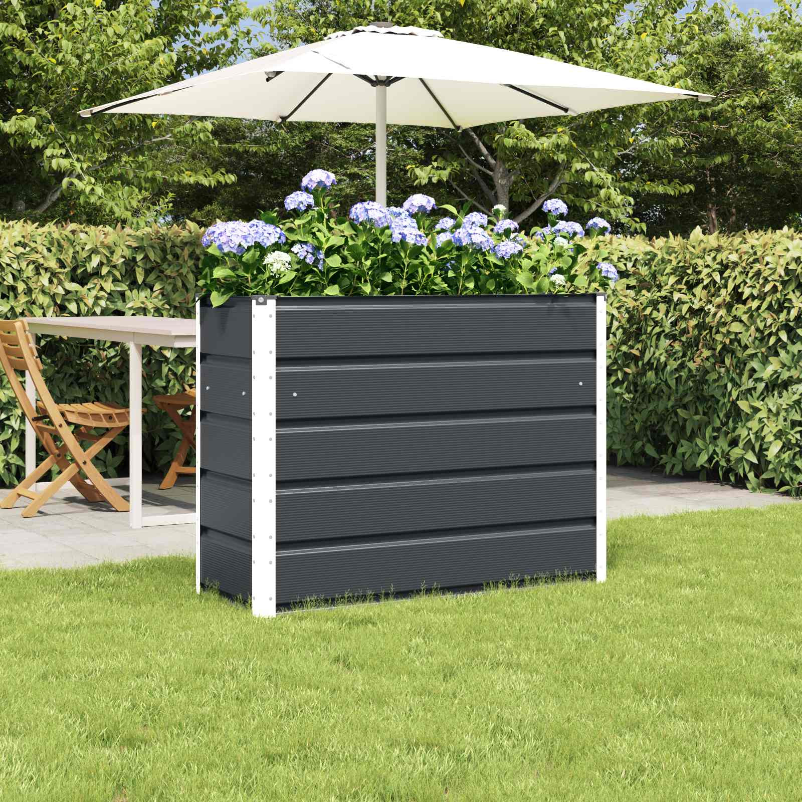 vidaXL Pflanzkübel Anthrazit 100 x 40 x 75 cm Stahl