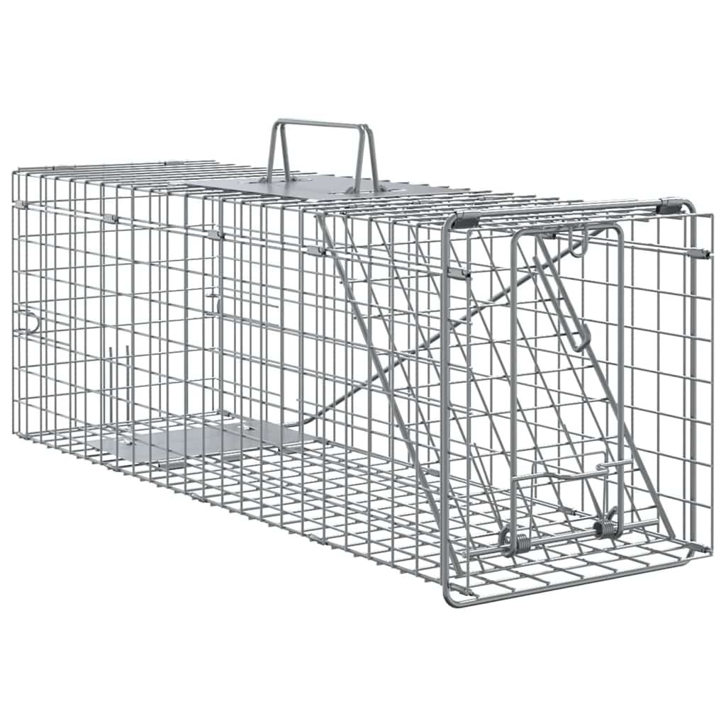 vidaXL Tierfalle Anthrazit 61 x 20 x 21,5 cm Stahl
