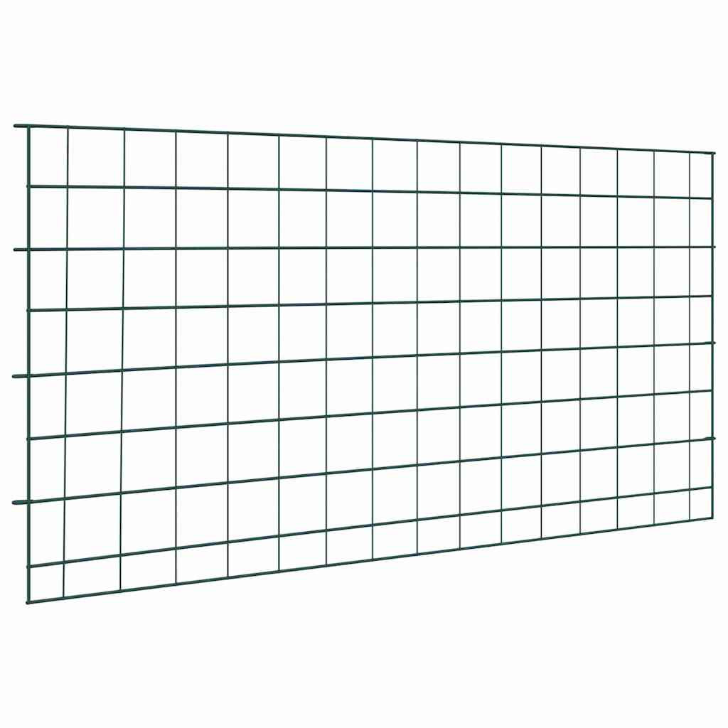 vidaXL Teichzaun Set 5 pcs Grün 100 x 50 cm Stahl