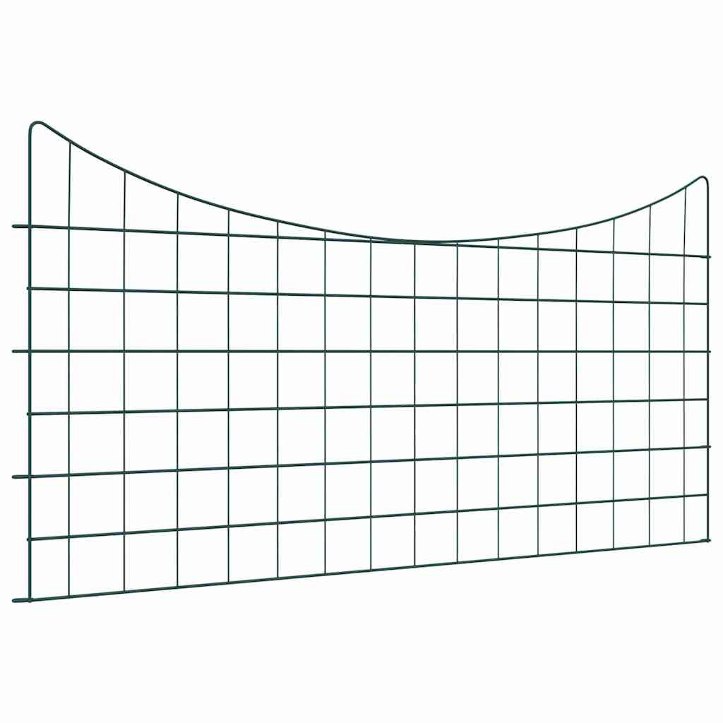 vidaXL Teichzaun Set 5 pcs Grün 100 x 50 cm Stahl