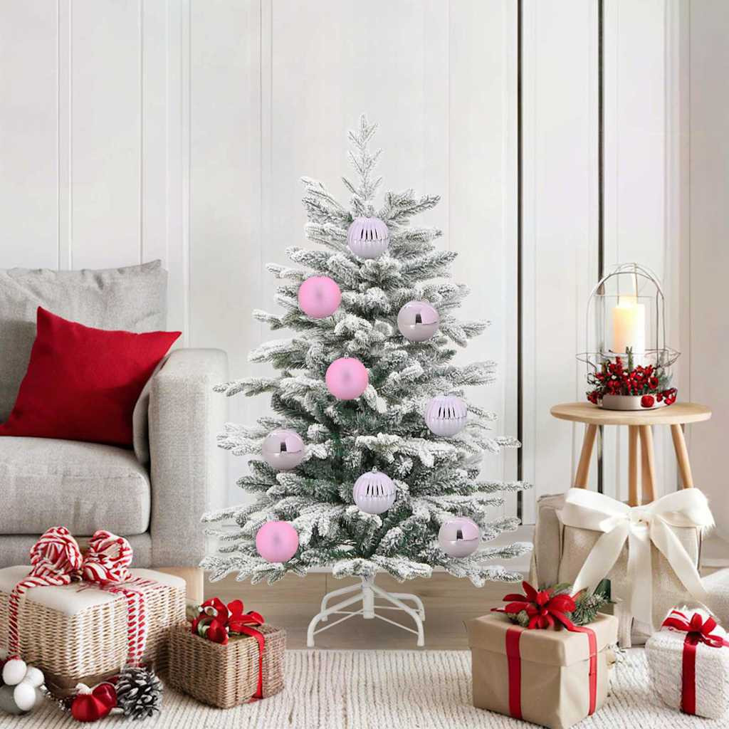 vidaXL Weihnachtskugel Set XL 15 pcs Rosa Ø 10 cm Kunststoff LEDs