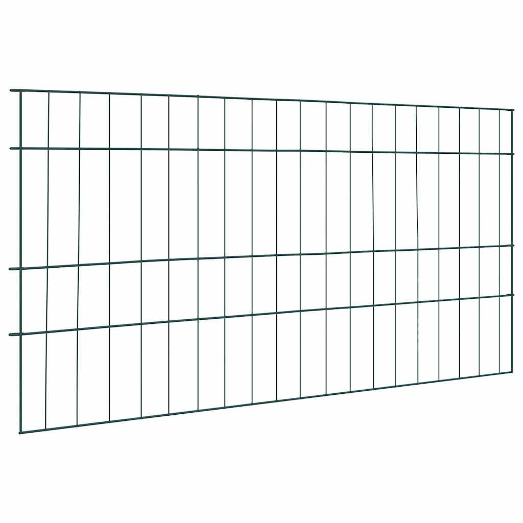 vidaXL Teichzaun Set 5 pcs Grün 100 x 50 cm Stahl