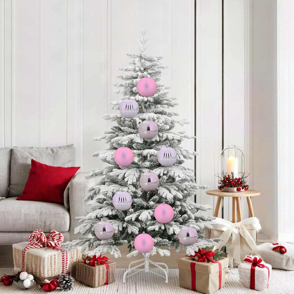 vidaXL Weihnachtskugelset XL 9 pcs Rosa Ø 15 cm Kunststoff LEDs