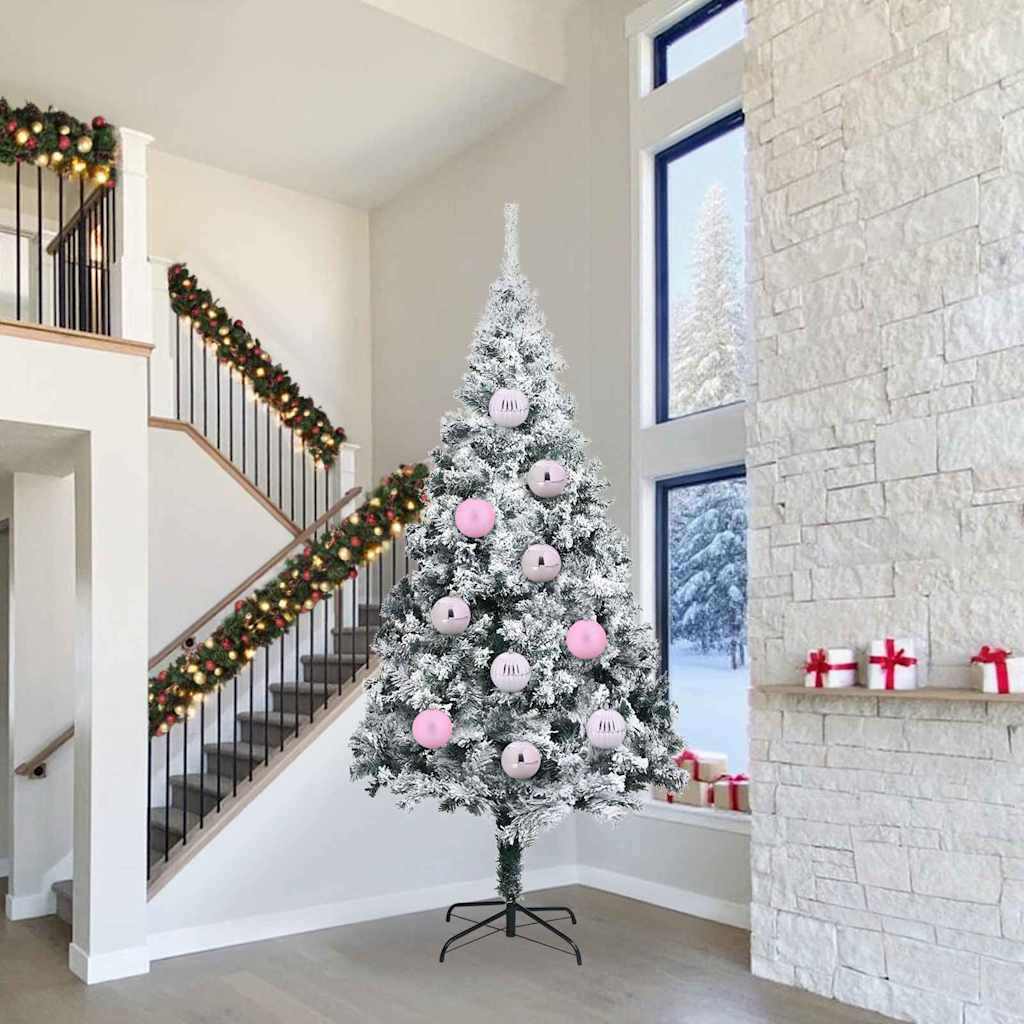 vidaXL Weihnachtsbaumkugel Set XXL 4 pcs Rosa Ø 20 cm Kunststoff LEDs