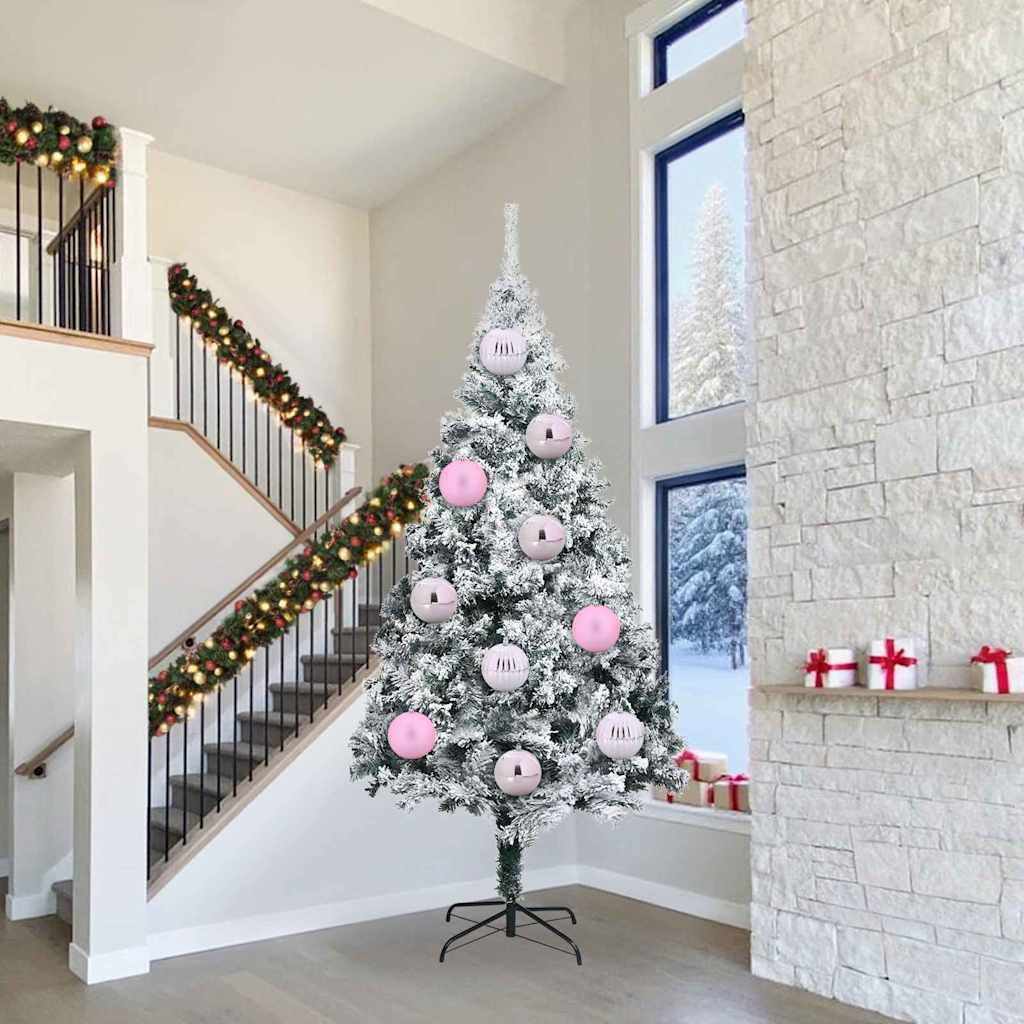 vidaXL Weihnachtsbaumkugel Set XXL 3 pcs Rosa Ø 25 cm Kunststoff LEDs