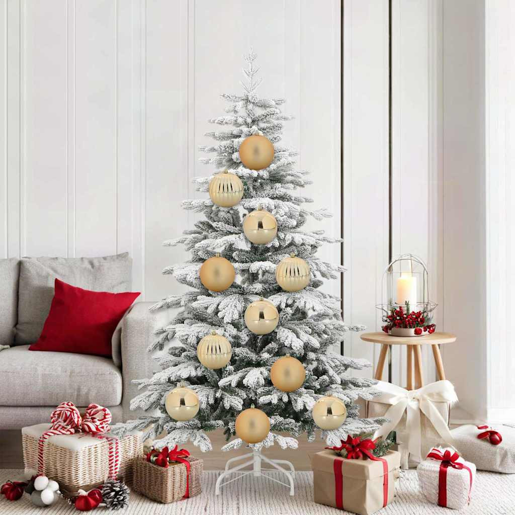 vidaXL Weihnachtskugelset XL 9 pcs Gold Ø 15 cm Kunststoff LEDs