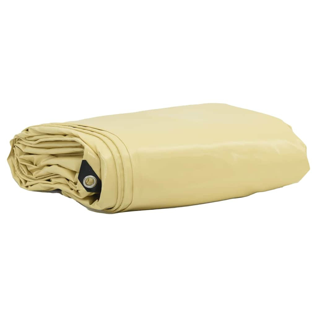vidaXL Plane 650g / m² Beige 5 x 5 m Canvas mit PVC-Beschichtung