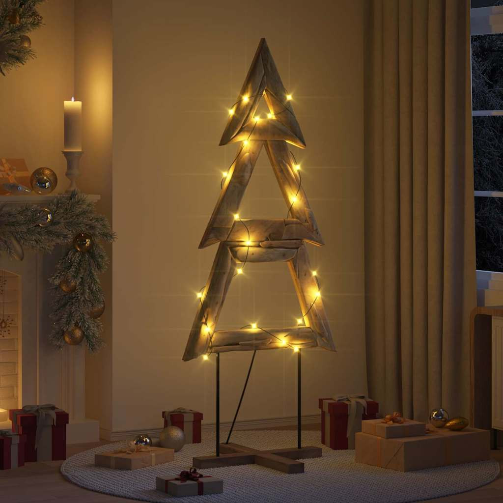vidaXL Weihnachtsbaum mit Ständer Braun 181 cm Massivholz Teak