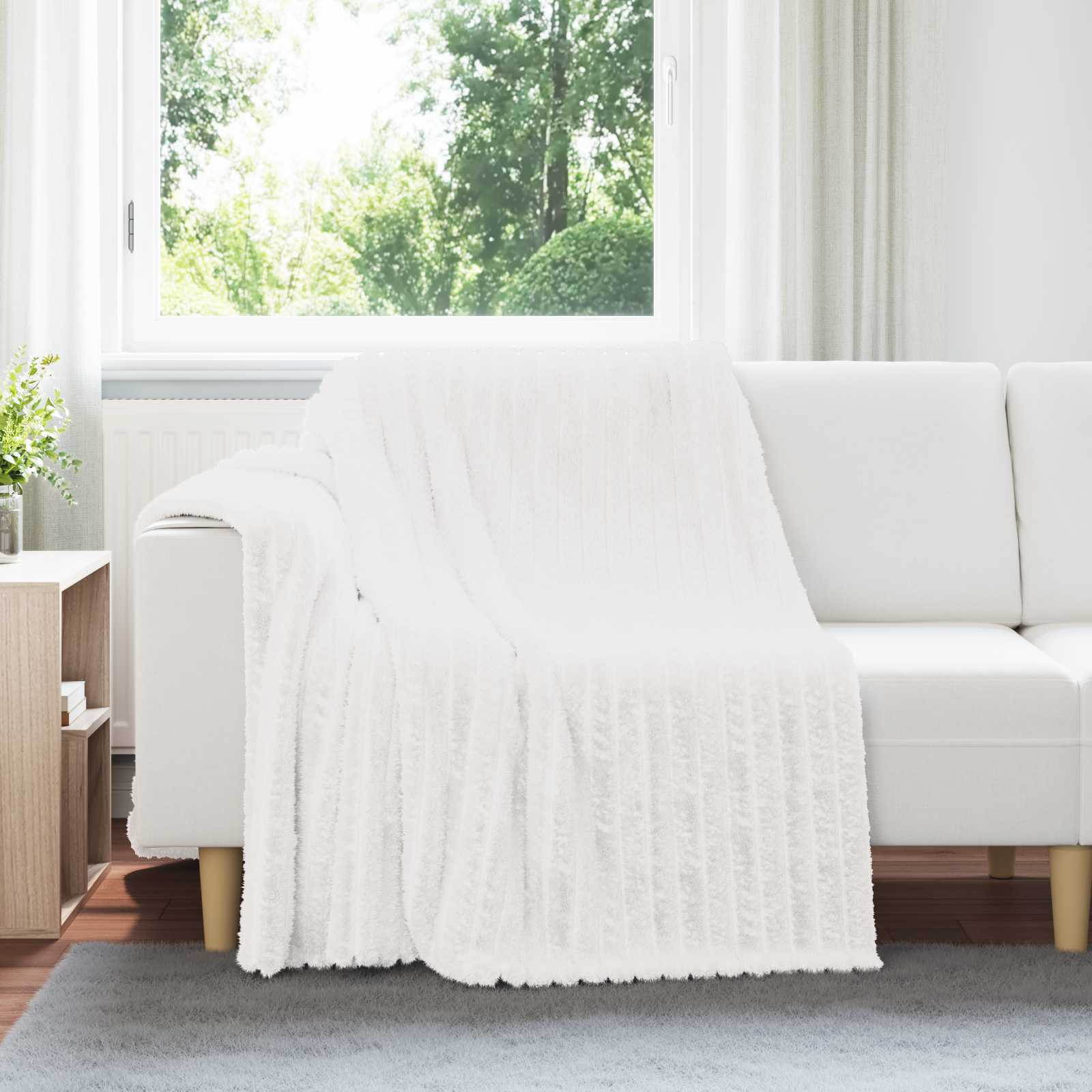 vidaXL Wohndecken 6 pcs Weiß 200 x 150 cm Fleece