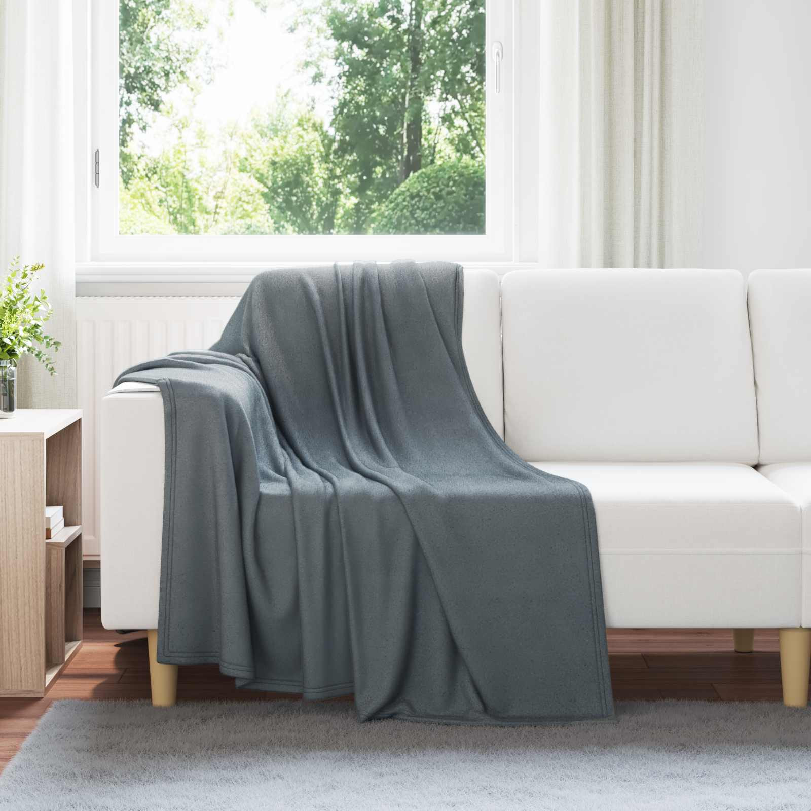 vidaXL Wohndecken 24 pcs Dunkelgrau 170 x 130 cm Fleece