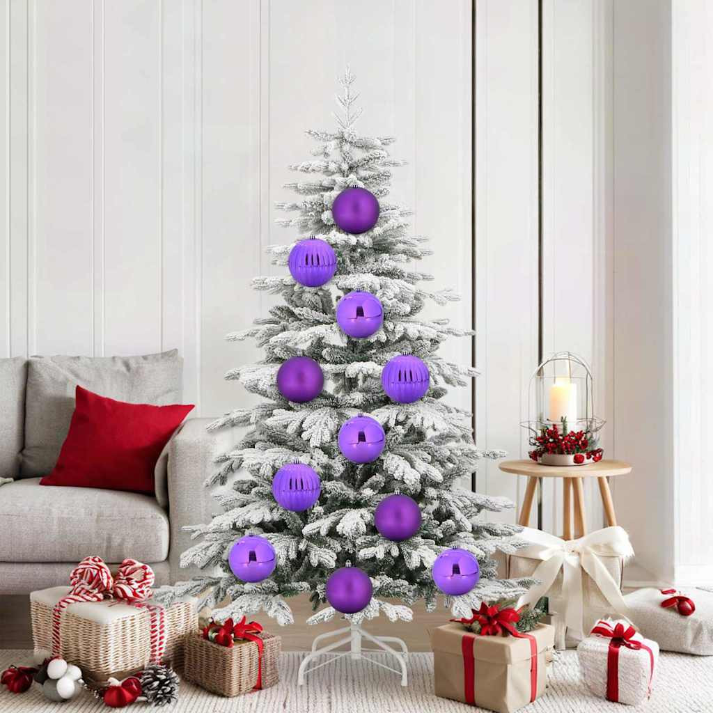 vidaXL Weihnachtskugelset XL 9 pcs Lila Ø 15 cm Kunststoff LEDs
