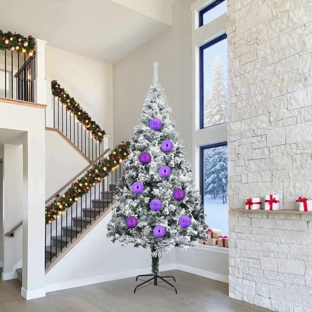 vidaXL Weihnachtsbaumschmuck Set XXL 4 pcs Lila Ø 20 cm Kunststoff