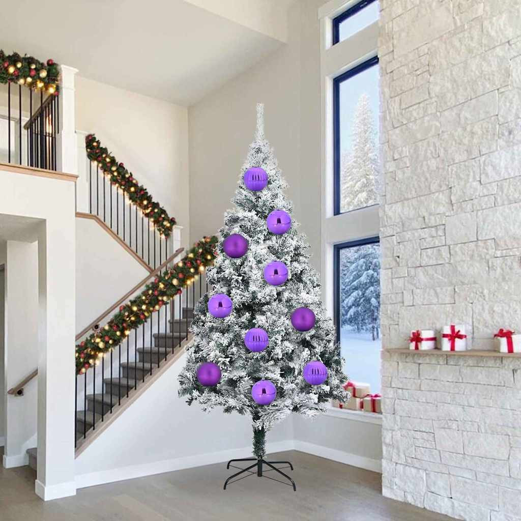 vidaXL Weihnachtsbaumkugel Set XXL 3 pcs Lila Ø 25 cm Kunststoff LEDs