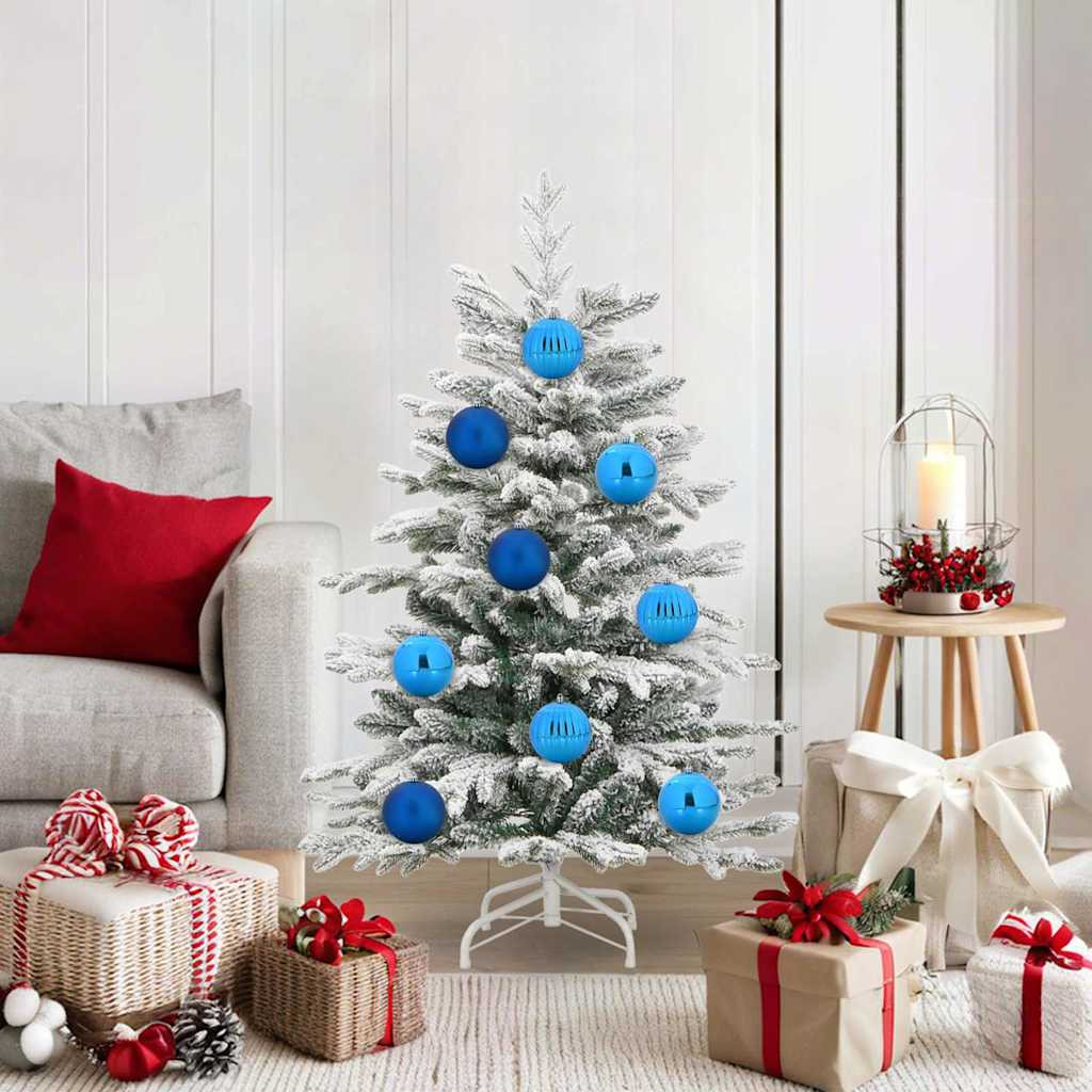 vidaXL Weihnachtsbaumkugel Set XL 15 pcs Blau Ø 10 cm Kunststoff LEDs