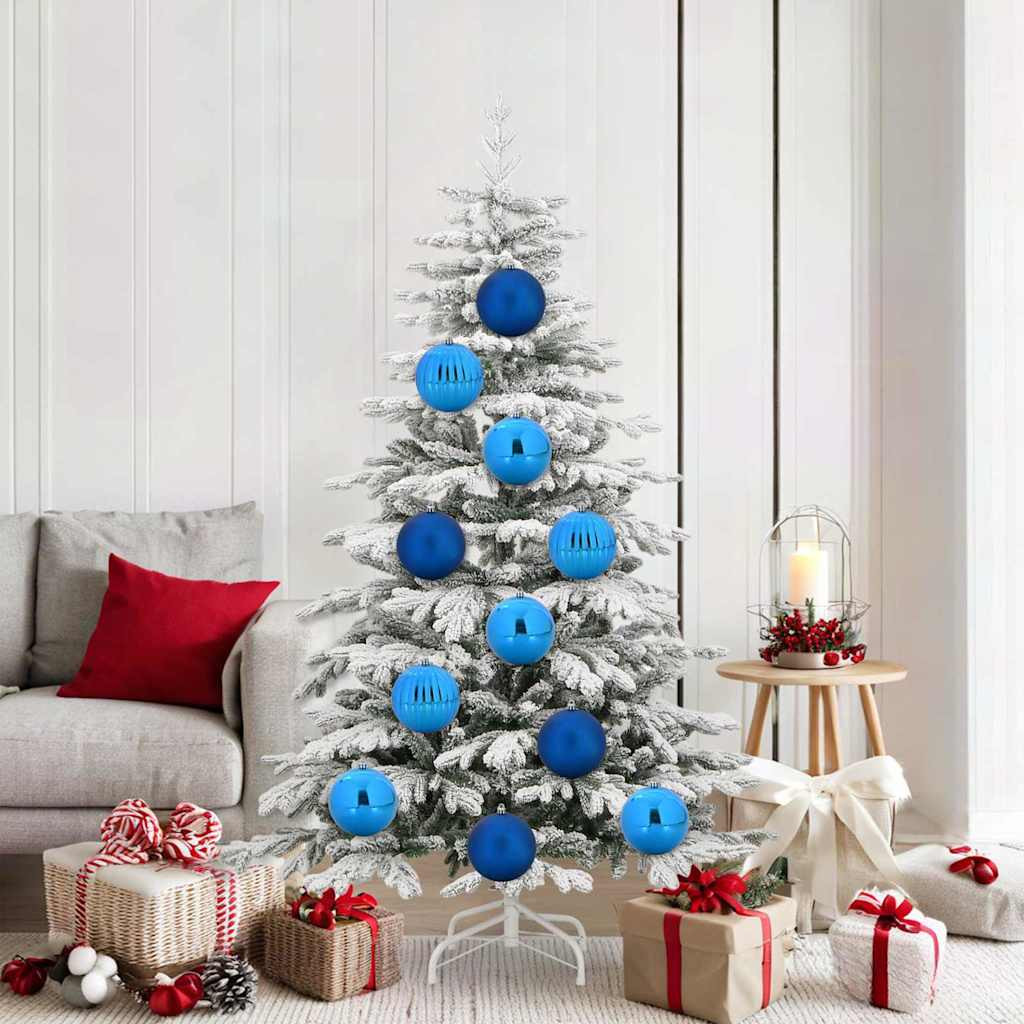 vidaXL Weihnachtskugel Set XL 9 pcs Blau Ø 15 cm Kunststoff LEDs