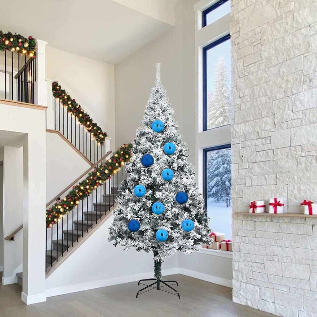 vidaXL Weihnachtsbaumkugel Set XXL 4 pcs Blau Ø 20 cm Kunststoff LEDs