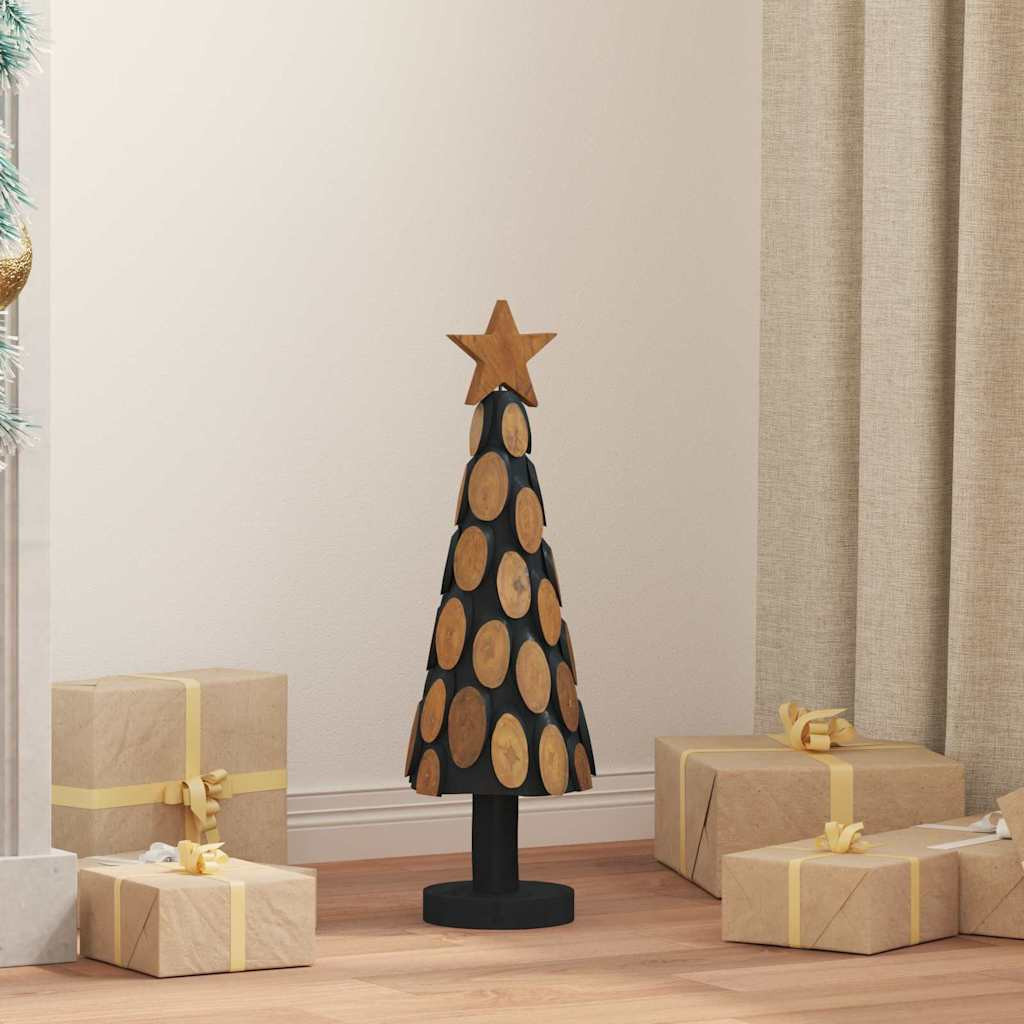 vidaXL Weihnachtsbaum mit Ständer Braun 61 cm Massivholz Teak