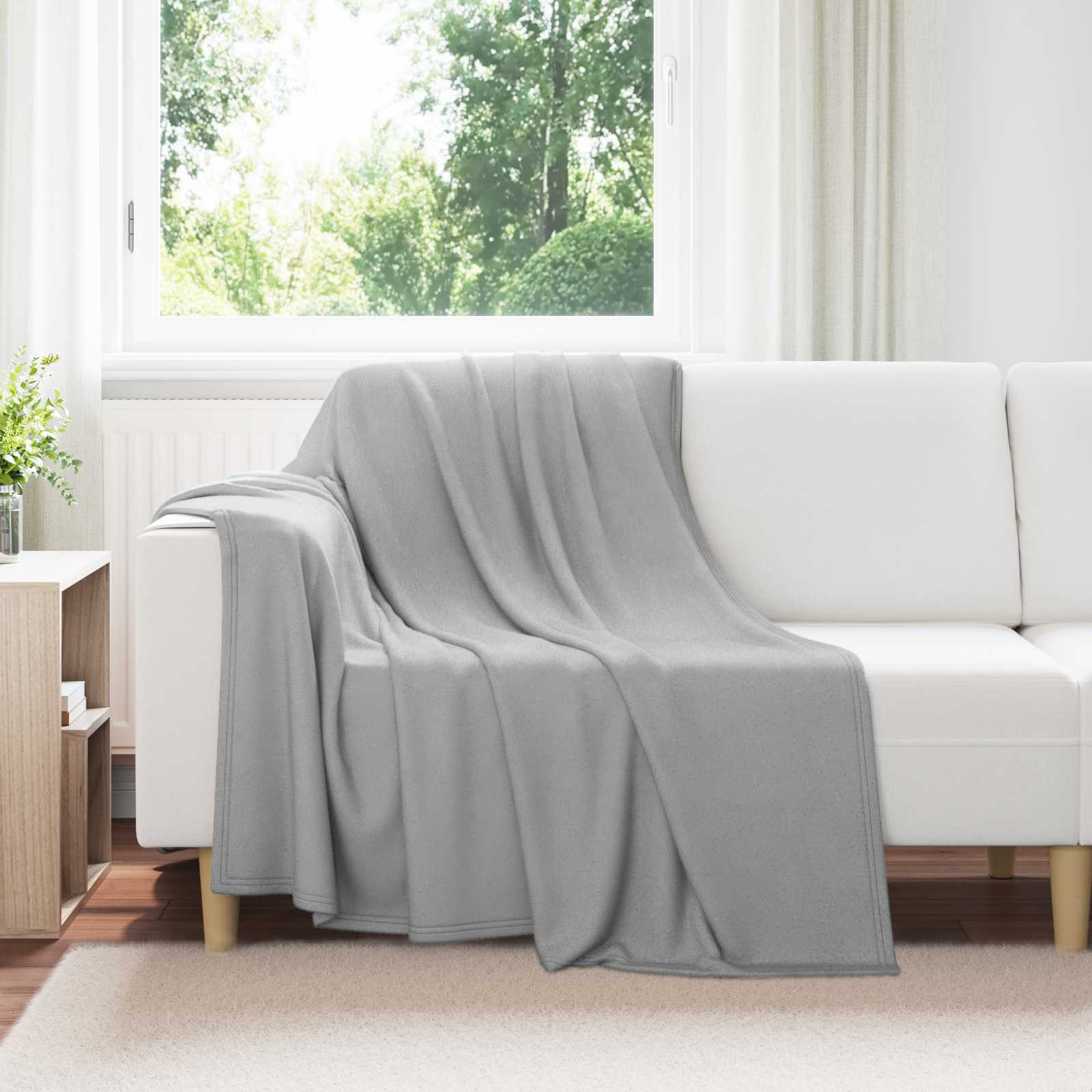 vidaXL Wohndecken 24 pcs Grau 200 x 150 cm Fleece