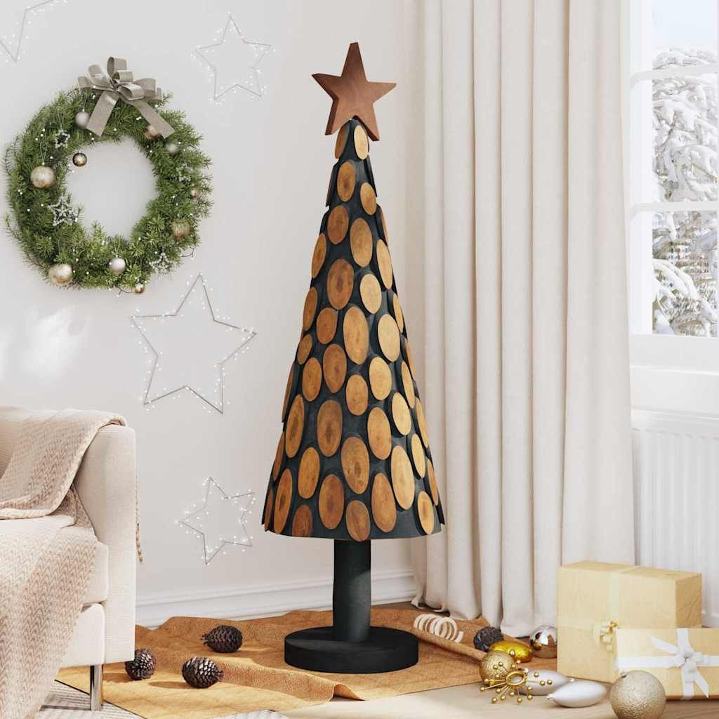 vidaXL Weihnachtsbaum mit Ständer Braun 149 cm Massivholz Teak